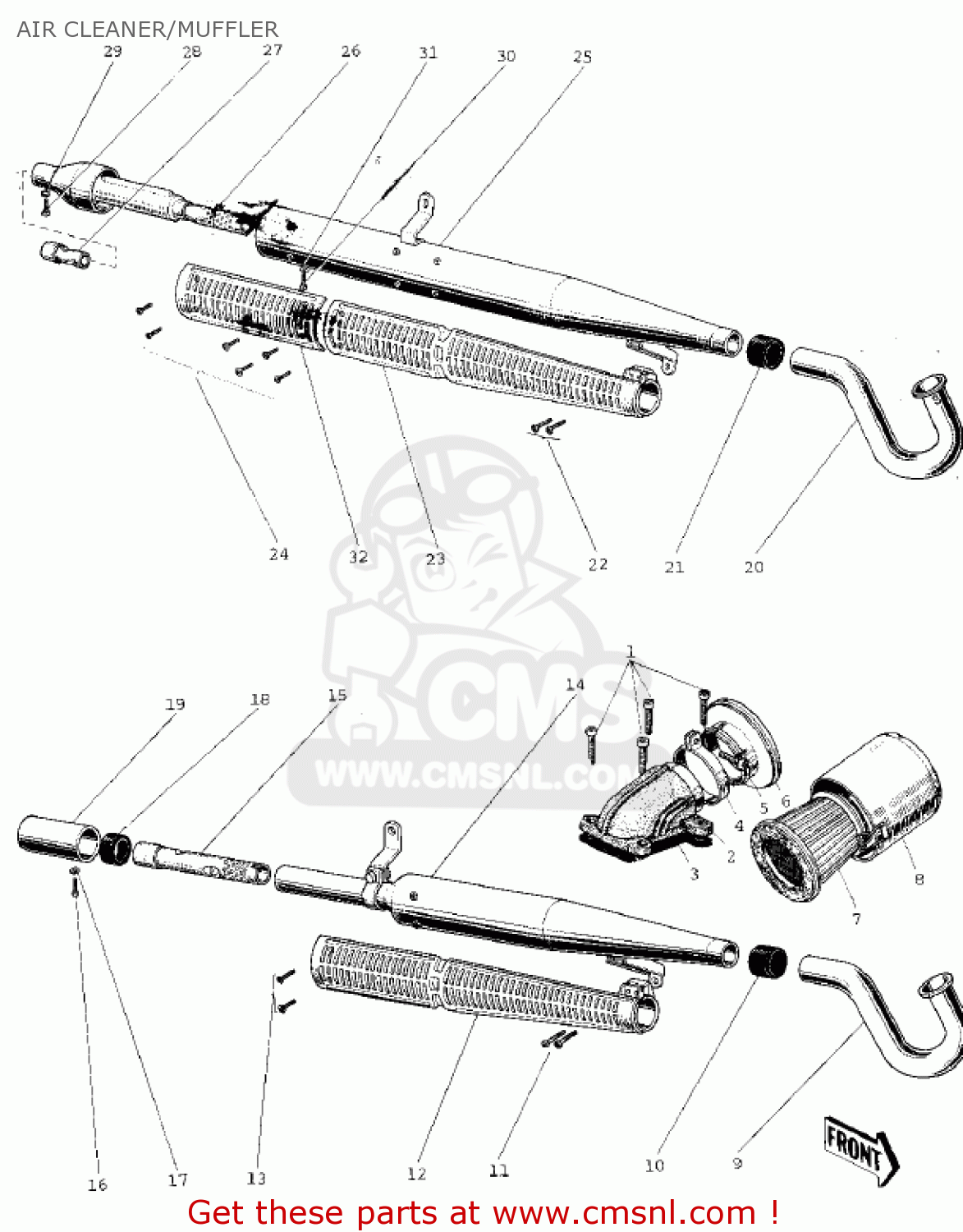 AIR CLEANER/MUFFLER C2TR ROADRUNNER 1968 USA