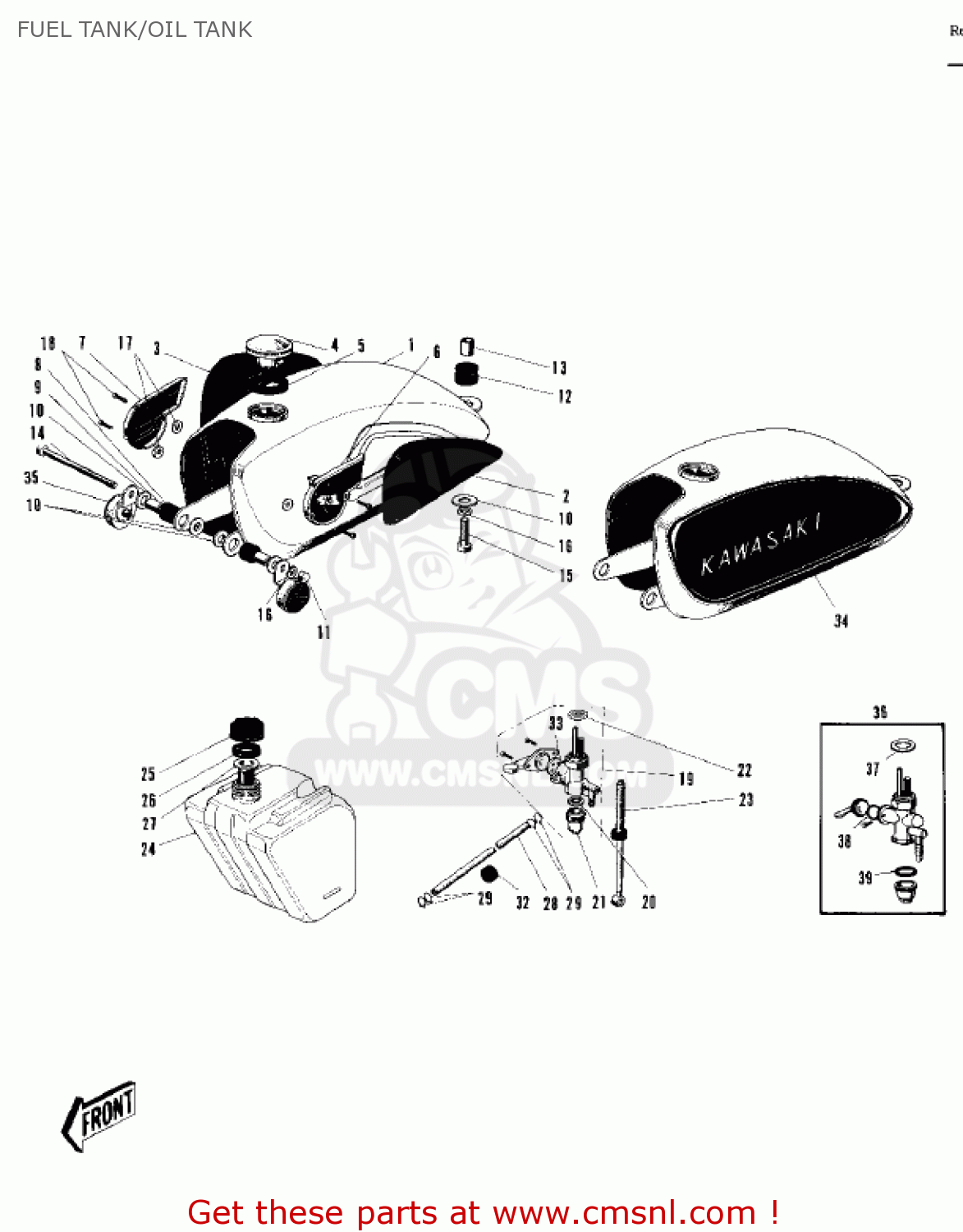 FUEL TANK/OIL TANK C2TR ROADRUNNER 1969 USA