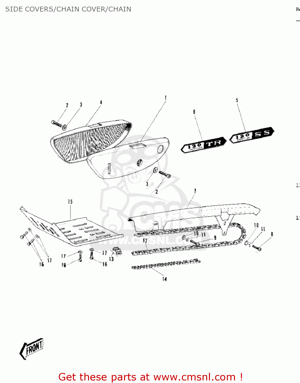 SIDE COVERS/CHAIN COVER/CHAIN C2TR ROADRUNNER 1969 USA