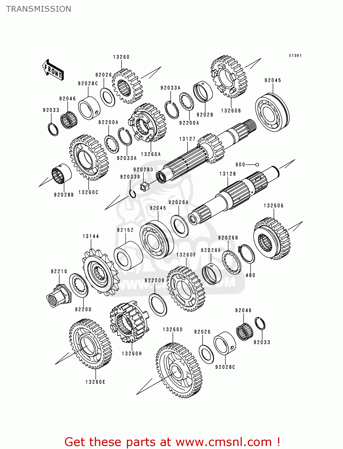 TRANSMISSION EJ650A1 W650 1999 EUROPE UK FR NL FG IT NR