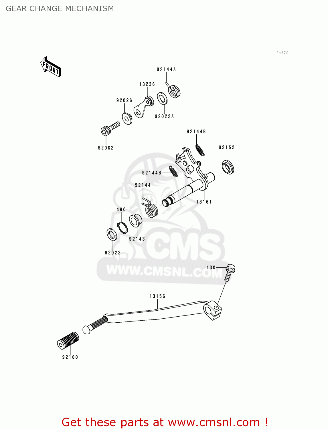 GEAR CHANGE MECHANISM EJ650A1 W650 1999 EUROPE UK FR NL FG IT NR