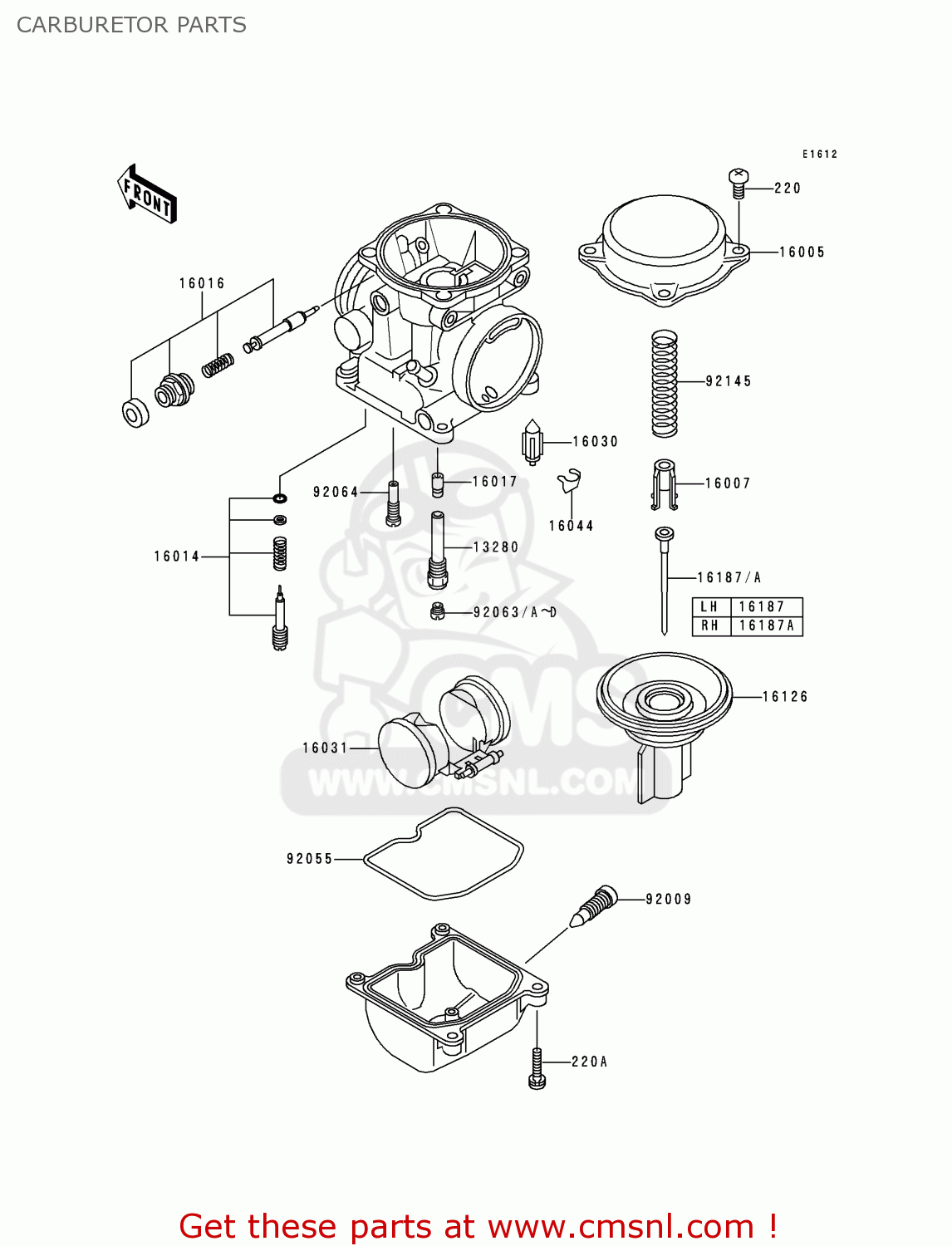 CARBURETOR PARTS EJ650A1 W650 1999 EUROPE UK FR NL FG IT NR