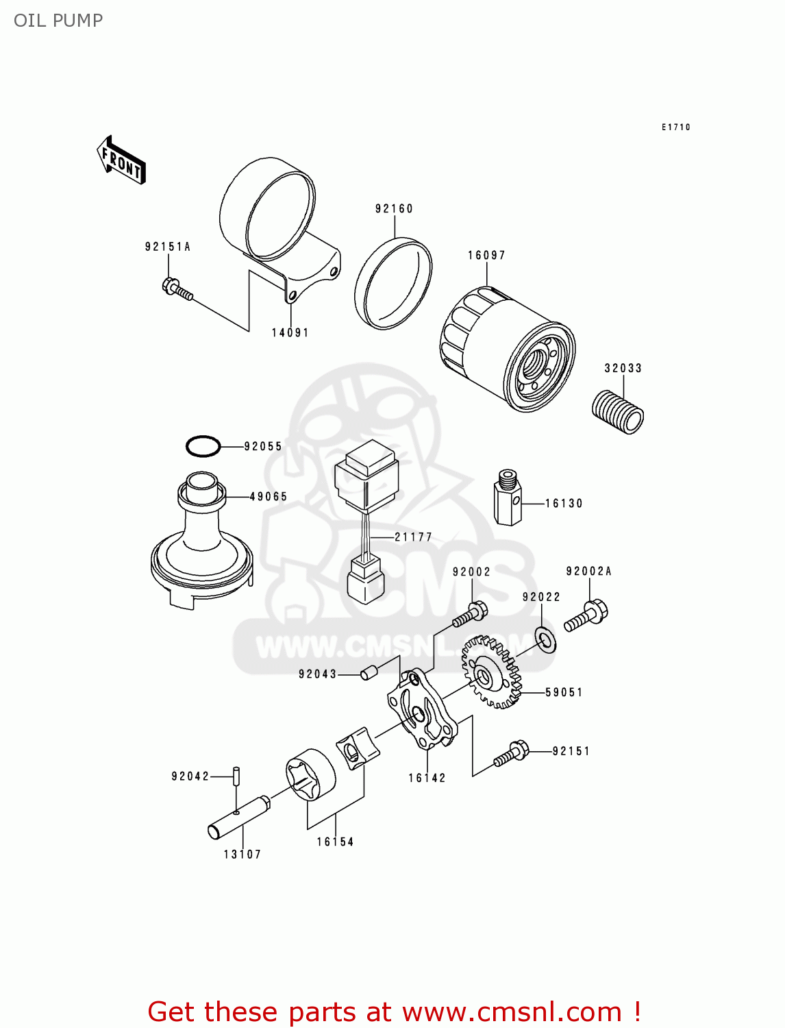 OIL PUMP EJ650A1 W650 1999 EUROPE UK FR NL FG IT NR