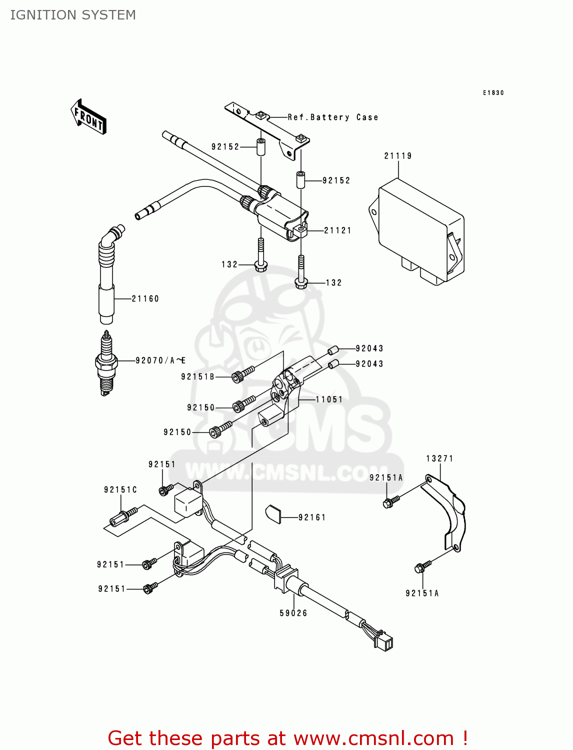IGNITION SYSTEM EJ650A1 W650 1999 EUROPE UK FR NL FG IT NR