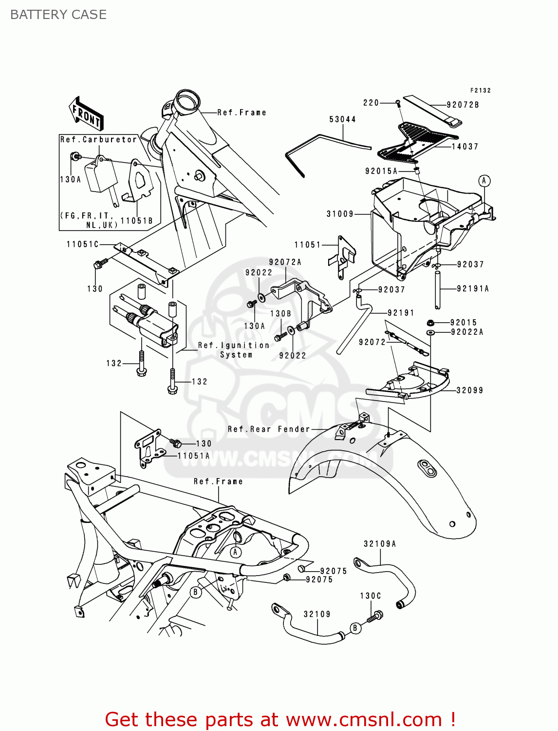 BATTERY CASE EJ650A1 W650 1999 EUROPE UK FR NL FG IT NR