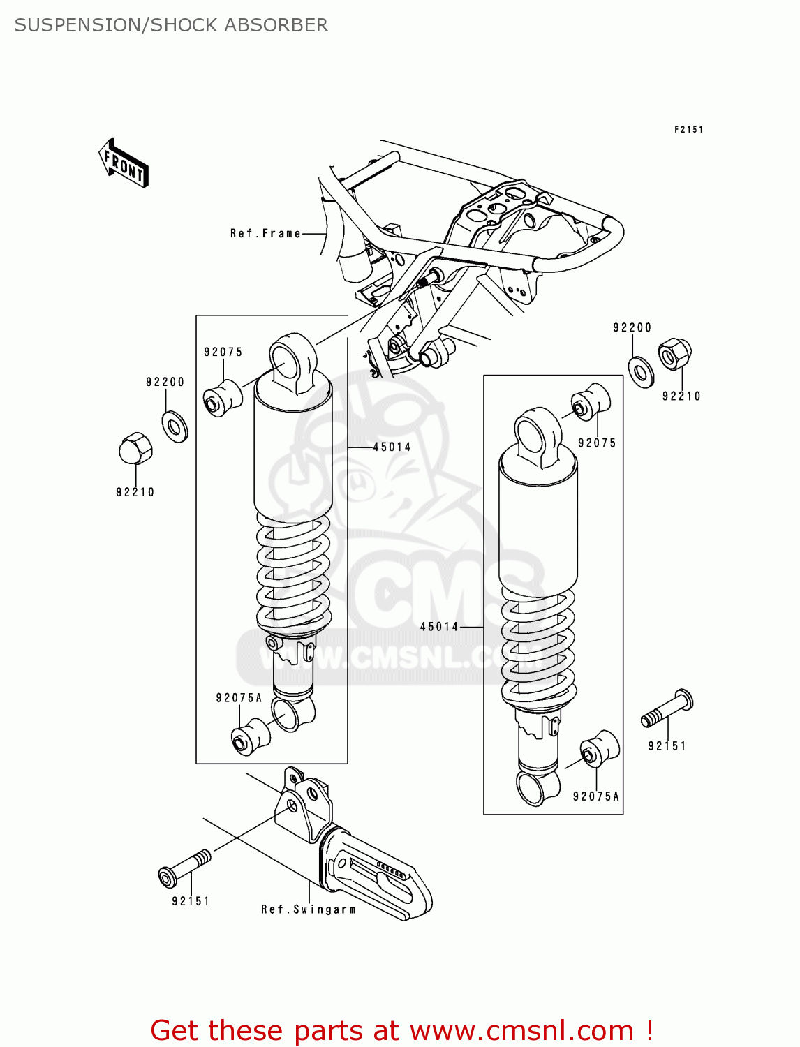 SUSPENSION/SHOCK ABSORBER EJ650A1 W650 1999 EUROPE UK FR NL FG IT NR