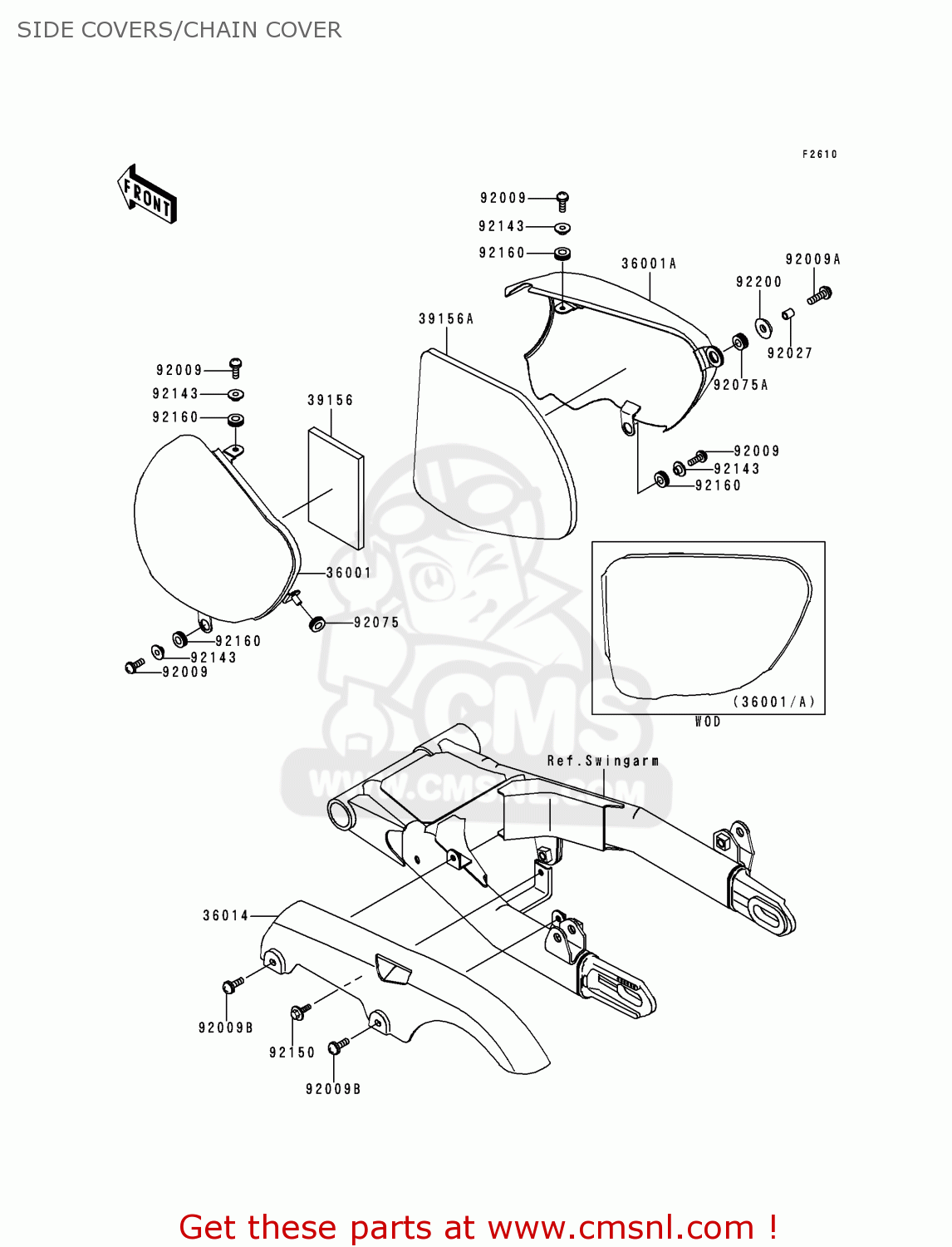 SIDE COVERS/CHAIN COVER EJ650A1 W650 1999 EUROPE UK FR NL FG IT NR