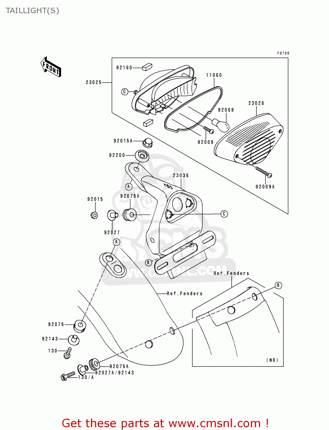 TAILLIGHT(S) EJ650A1 W650 1999 EUROPE UK FR NL FG IT NR