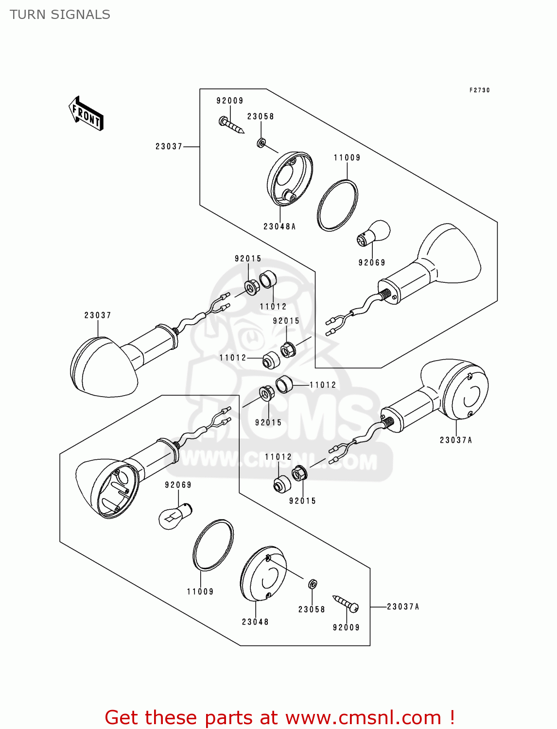 TURN SIGNALS EJ650A1 W650 1999 EUROPE UK FR NL FG IT NR