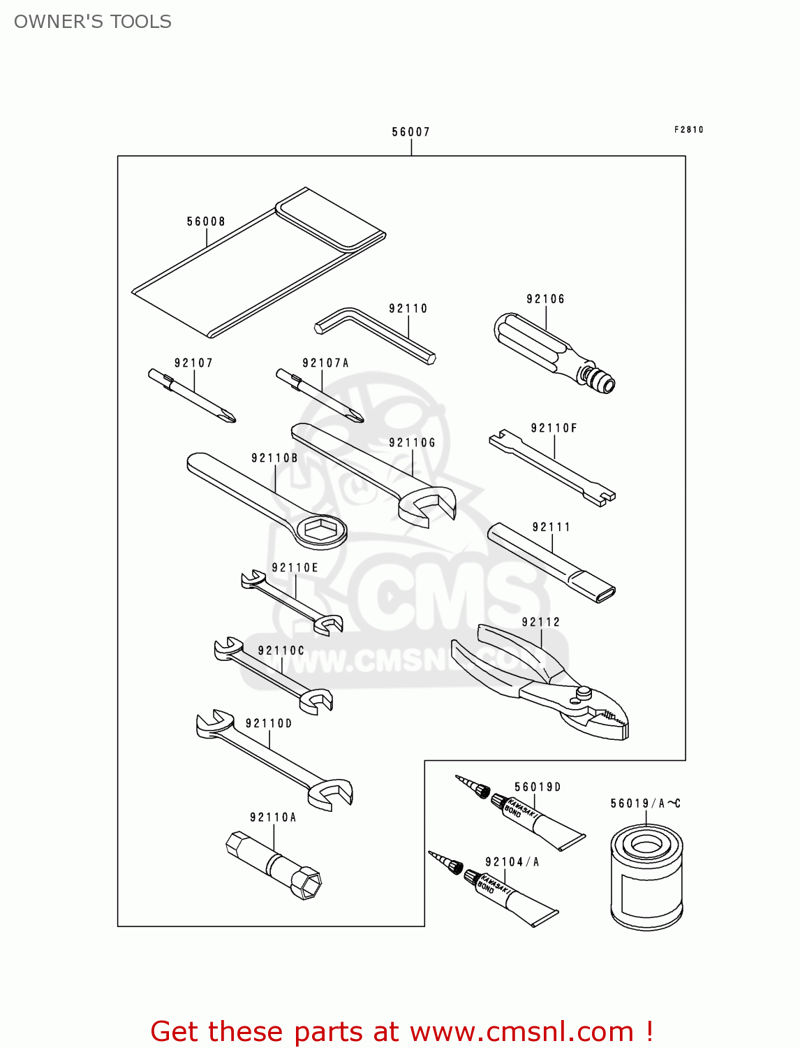 OWNER'S TOOLS EJ650A1 W650 1999 EUROPE UK FR NL FG IT NR