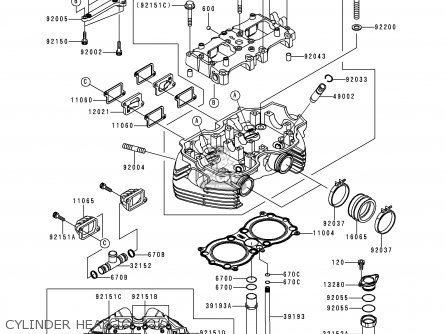 CYLINDER HEAD - EJ650A1 W650 1999 EUROPE UK FR NL FG IT NR