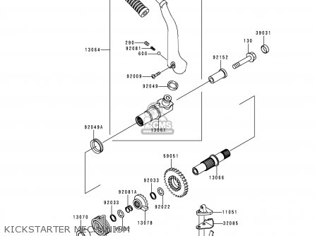 KICKSTARTER MECHANISM - EJ650A1 W650 1999 EUROPE UK FR NL FG IT NR