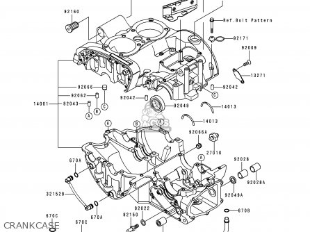 CRANKCASE - EJ650A1 W650 1999 EUROPE UK FR NL FG IT NR