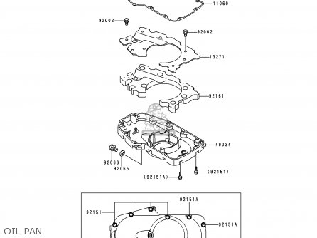 OIL PAN - EJ650A1 W650 1999 EUROPE UK FR NL FG IT NR