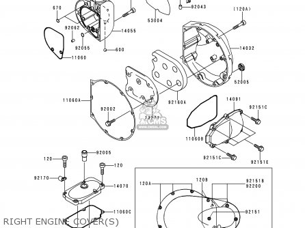 RIGHT ENGINE COVER(S) - EJ650A1 W650 1999 EUROPE UK FR NL FG IT NR