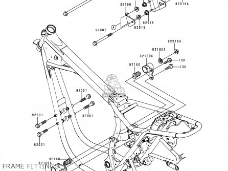 FRAME FITTINGS - EJ650A1 W650 1999 EUROPE UK FR NL FG IT NR