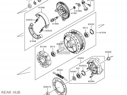 REAR HUB - EJ650A1 W650 1999 EUROPE UK FR NL FG IT NR