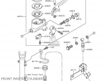 FRONT MASTER CYLINDER - EJ650A1 W650 1999 EUROPE UK FR NL FG IT NR
