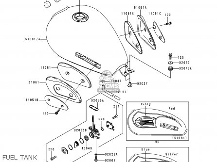 FUEL TANK - EJ650A1 W650 1999 EUROPE UK FR NL FG IT NR