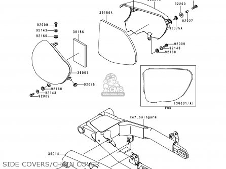 SIDE COVERS/CHAIN COVER - EJ650A1 W650 1999 EUROPE UK FR NL FG IT NR