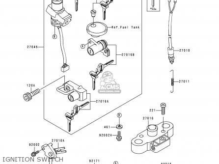 IGNITION SWITCH - EJ650A1 W650 1999 EUROPE UK FR NL FG IT NR