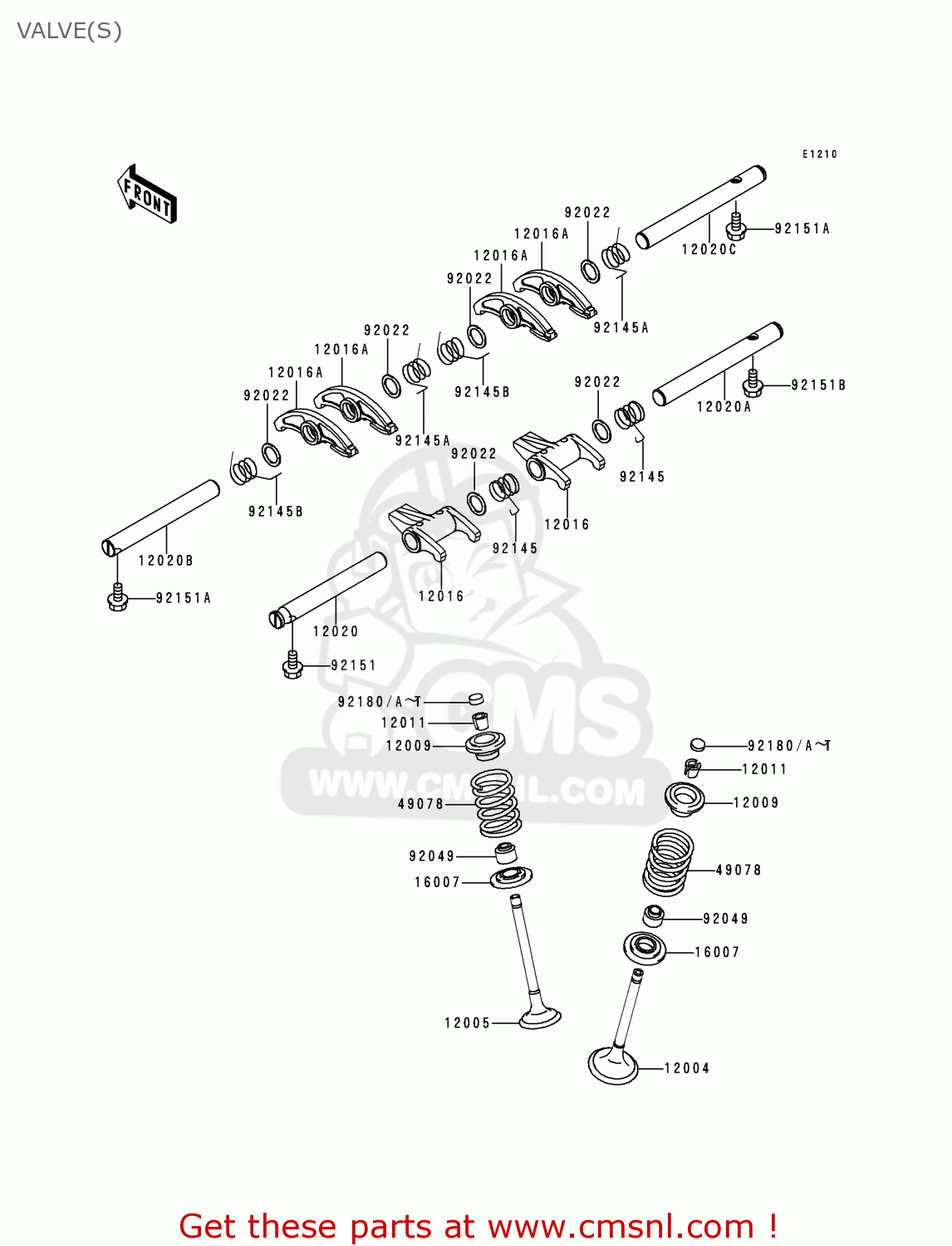 VALVE(S) EJ650A2 W650 2000 USA CALIFORNIA CANADA