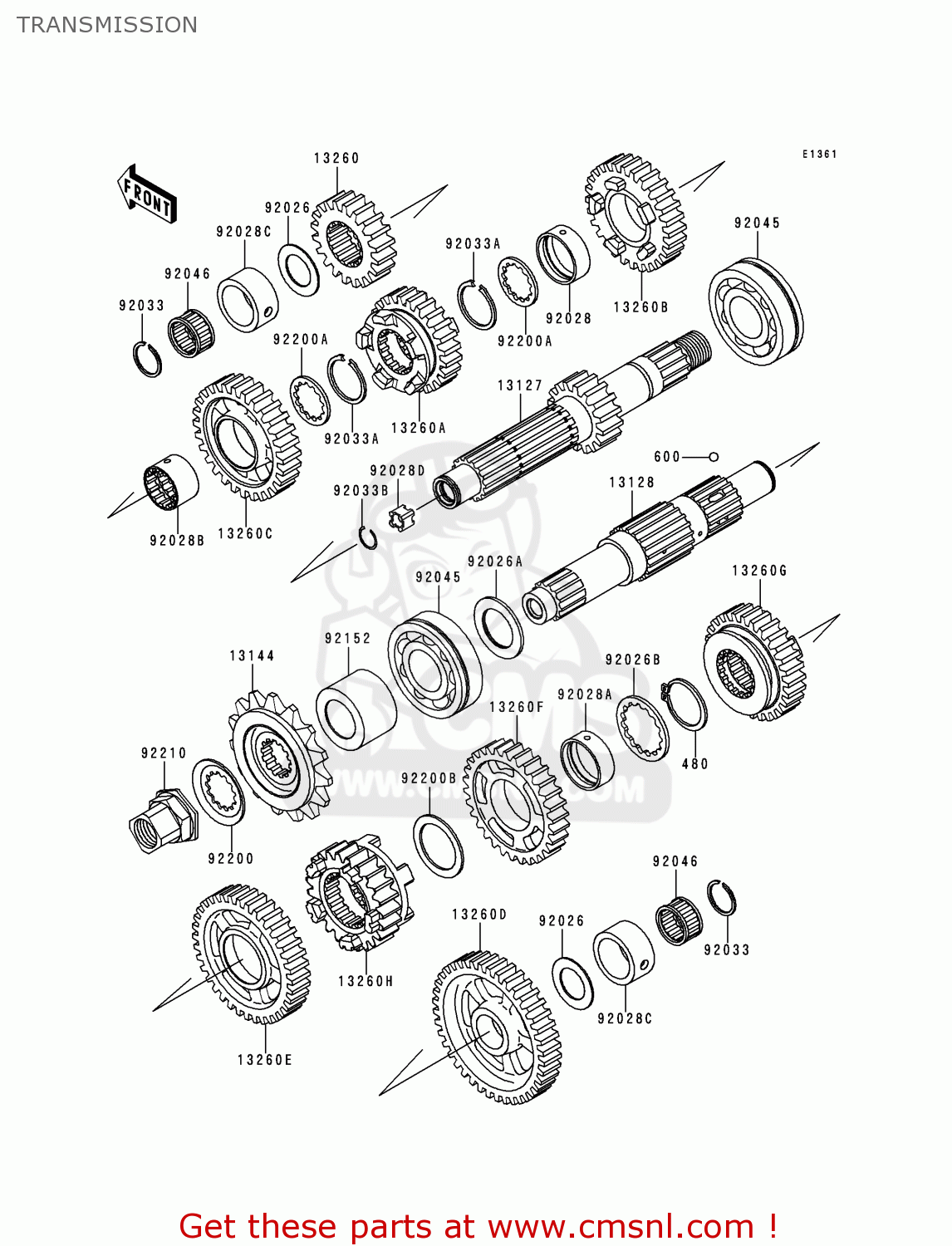 TRANSMISSION EJ650A2 W650 2000 USA CALIFORNIA CANADA