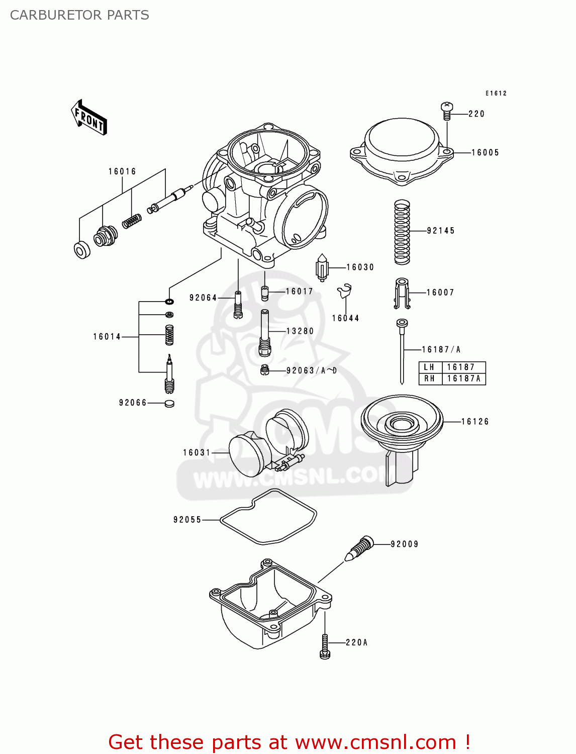 CARBURETOR PARTS EJ650A2 W650 2000 USA CALIFORNIA CANADA