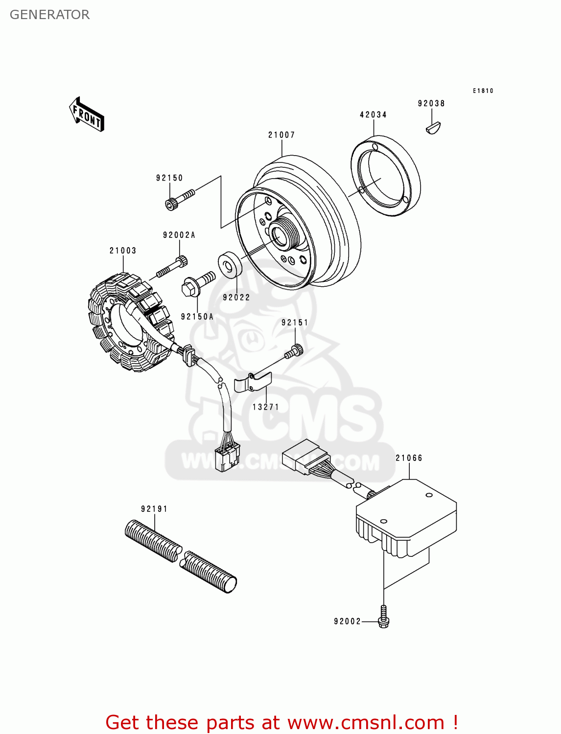 GENERATOR EJ650A2 W650 2000 USA CALIFORNIA CANADA