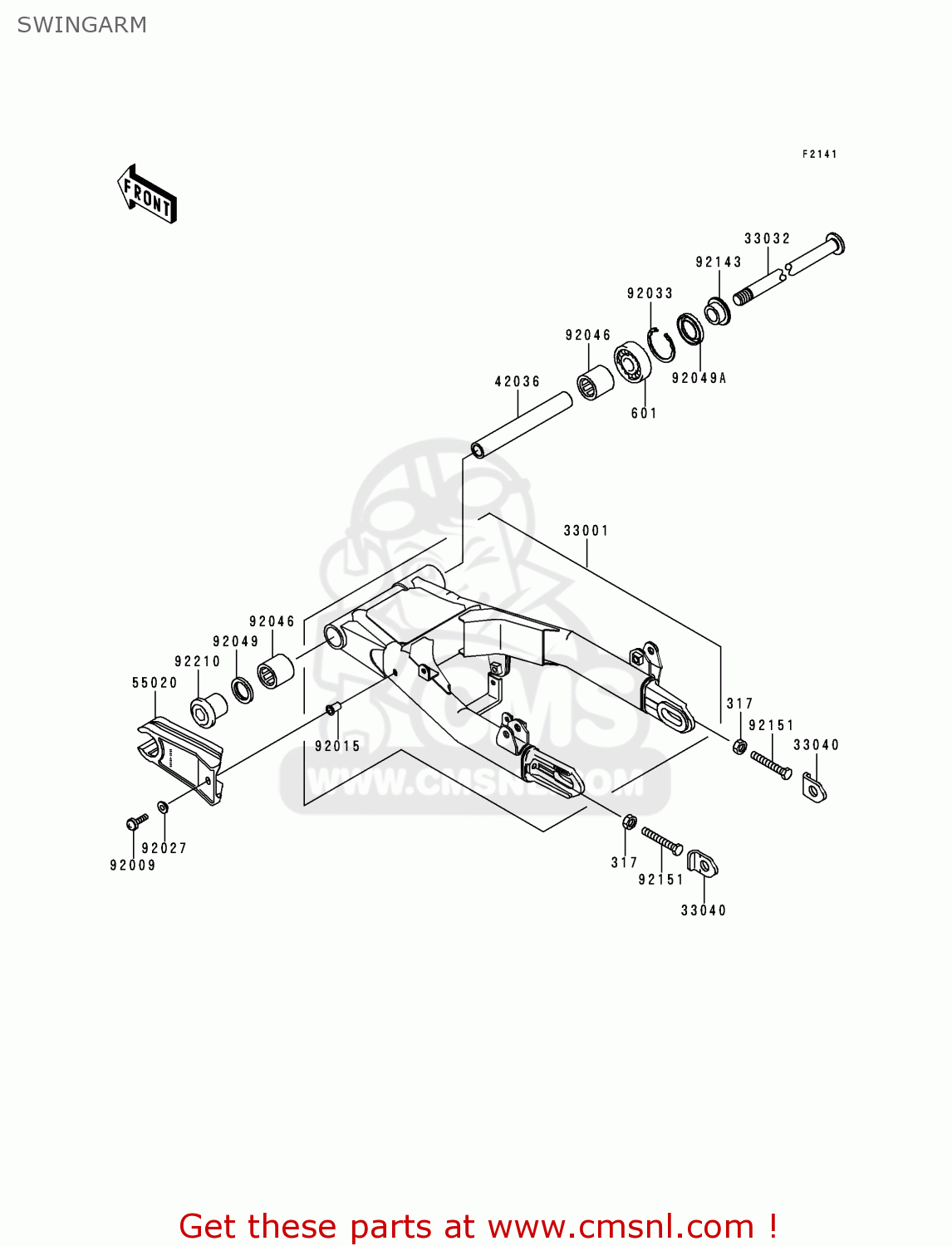SWINGARM EJ650A2 W650 2000 USA CALIFORNIA CANADA
