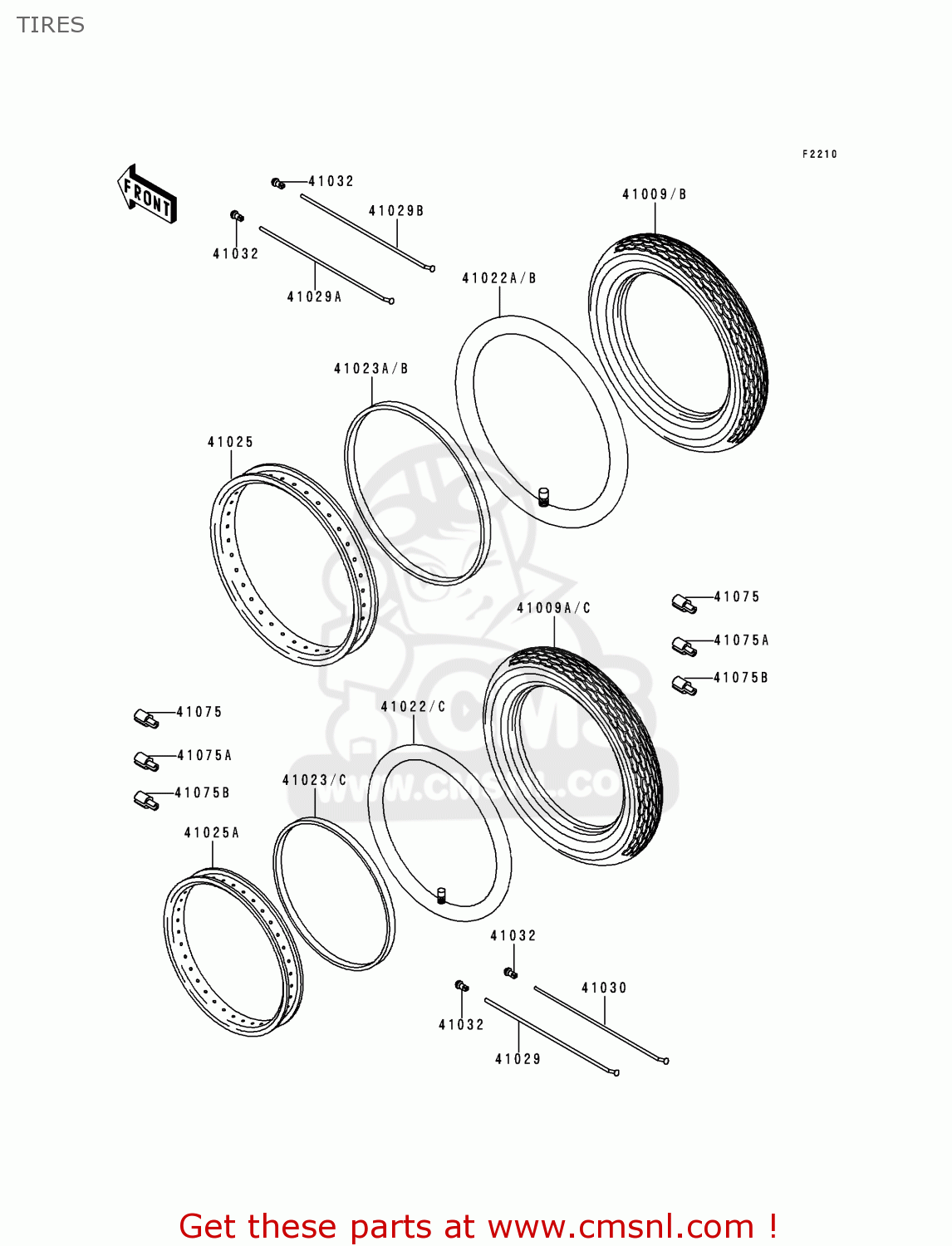 TIRES EJ650A2 W650 2000 USA CALIFORNIA CANADA