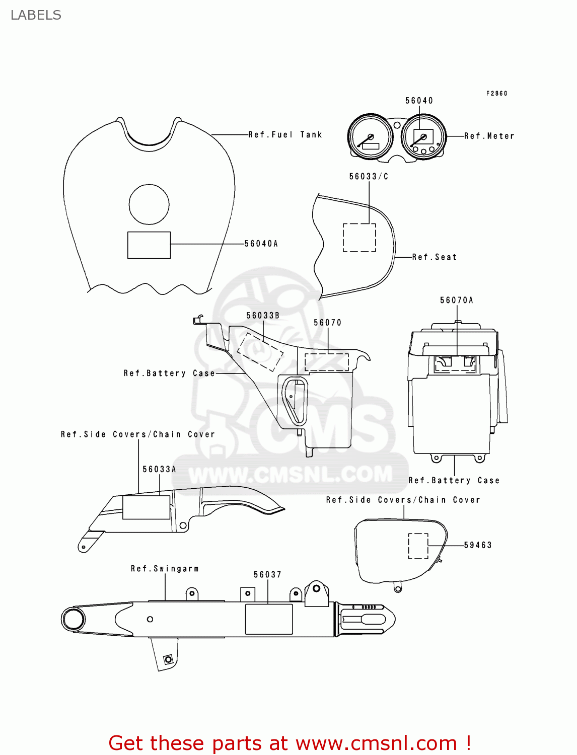 LABELS EJ650A2 W650 2000 USA CALIFORNIA CANADA