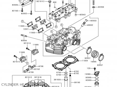 CYLINDER HEAD - EJ650A2 W650 2000 USA CALIFORNIA CANADA
