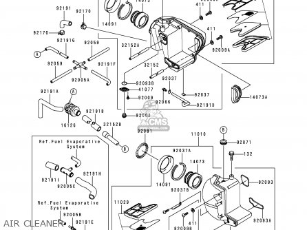 AIR CLEANER - EJ650A2 W650 2000 USA CALIFORNIA CANADA