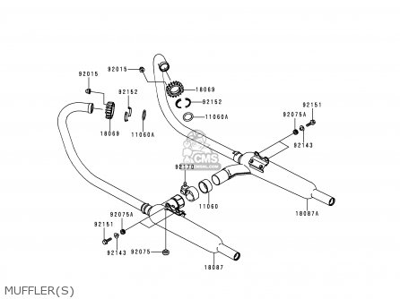 MUFFLER(S) - EJ650A2 W650 2000 USA CALIFORNIA CANADA