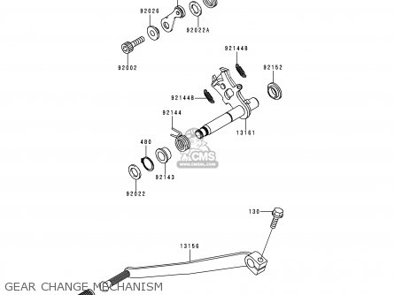 GEAR CHANGE MECHANISM - EJ650A2 W650 2000 USA CALIFORNIA CANADA
