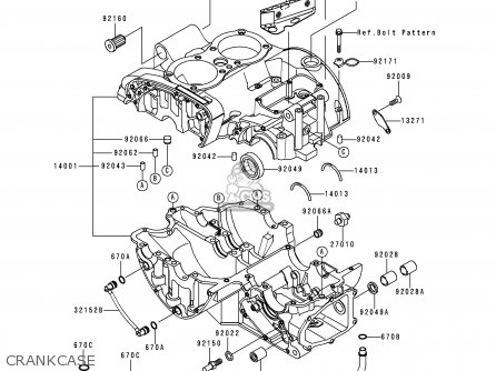 CRANKCASE - EJ650A2 W650 2000 USA CALIFORNIA CANADA