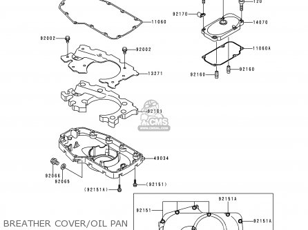BREATHER COVER/OIL PAN - EJ650A2 W650 2000 USA CALIFORNIA CANADA