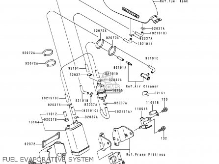 FUEL EVAPORATIVE SYSTEM - EJ650A2 W650 2000 USA CALIFORNIA CANADA