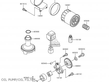 OIL PUMP/OIL FILTER - EJ650A2 W650 2000 USA CALIFORNIA CANADA