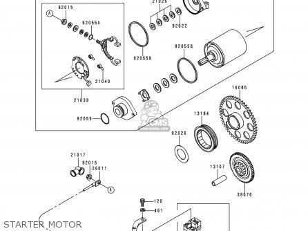 STARTER MOTOR - EJ650A2 W650 2000 USA CALIFORNIA CANADA