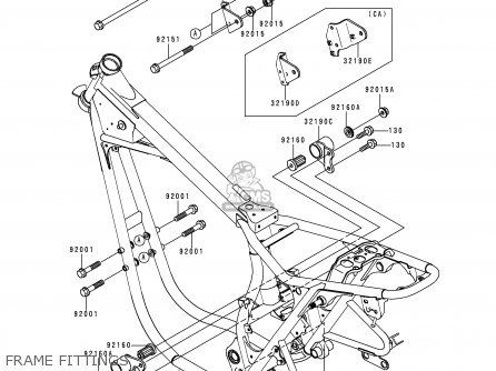 FRAME FITTINGS - EJ650A2 W650 2000 USA CALIFORNIA CANADA
