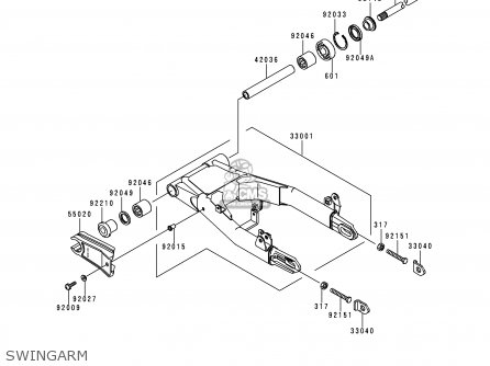 SWINGARM - EJ650A2 W650 2000 USA CALIFORNIA CANADA