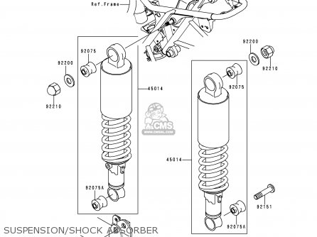 SUSPENSION/SHOCK ABSORBER - EJ650A2 W650 2000 USA CALIFORNIA CANADA