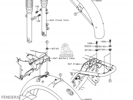 FENDERS - EJ650A2 W650 2000 USA CALIFORNIA CANADA