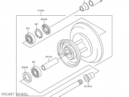 FRONT WHEEL - EJ650A2 W650 2000 USA CALIFORNIA CANADA