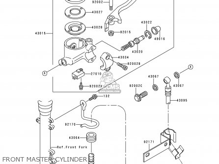 FRONT MASTER CYLINDER - EJ650A2 W650 2000 USA CALIFORNIA CANADA