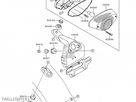 TAILLIGHT(S) - EJ650A2 W650 2000 USA CALIFORNIA CANADA