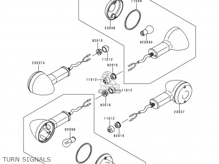 TURN SIGNALS - EJ650A2 W650 2000 USA CALIFORNIA CANADA