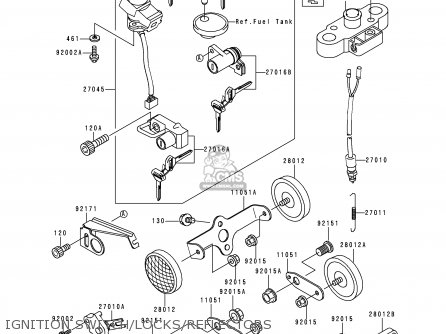IGNITION SWITCH/LOCKS/REFLECTORS - EJ650A2 W650 2000 USA CALIFORNIA CANADA